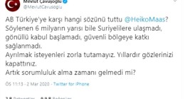 Göçmen krizi büyüyor! Çavuşoğlu, sosyal medyada Alman mevkidaşıyla restleşti