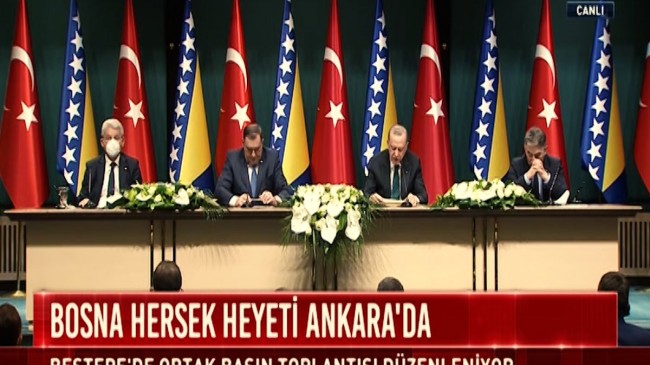 Cumhurbaşkanı Erdoğan Bosna Hersek heyetiyle buluştu