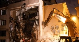 Üsküdar’da patlama yaşanan bina için yıkım çalışması başladı