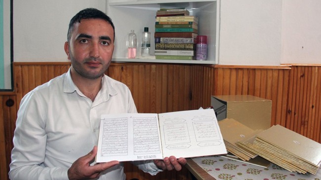 Giresun’da görev yapan imam 8 ayda kuranı elle yazdı