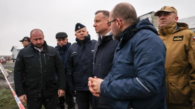 Polonya Cumhurbaşkanı Duda’dan füzenin düştüğü köye ziyaret